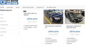 City Motor Auction website